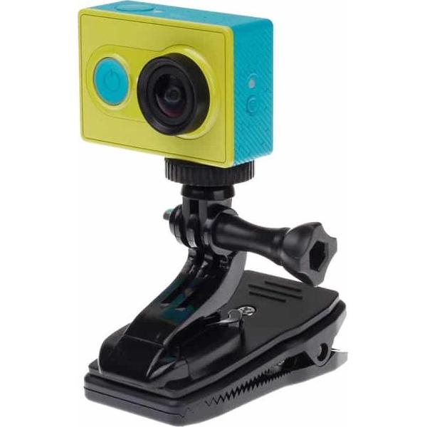 360 graden rotatie J vorm rugzak Hat Clip Fast Clamp Mount voor Xiaomi Yi Sport Camera (XM17)