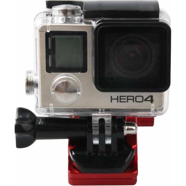 Motorcycle achteruitkijkspiegel CNC aluminiumlegering Stent Vaste beugel houder voor GoPro NIEUWE HERO / HERO6 / 5/5 sessie / 4/3 + / 3/2/1, Xiaomi Xiaoyi, SJCAM Camera (rood)