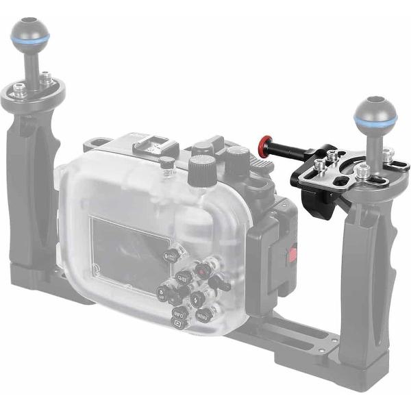 PULUZ Ontspanknop Trigger Verlengstuk Adapter Hendelsteun voor onderwaterarmsysteem (zwart)