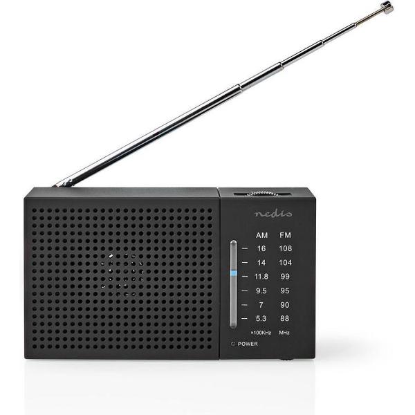 Nedis RDFM1200BK Fm/am-radio 1,5 W Zakformaat Zwart