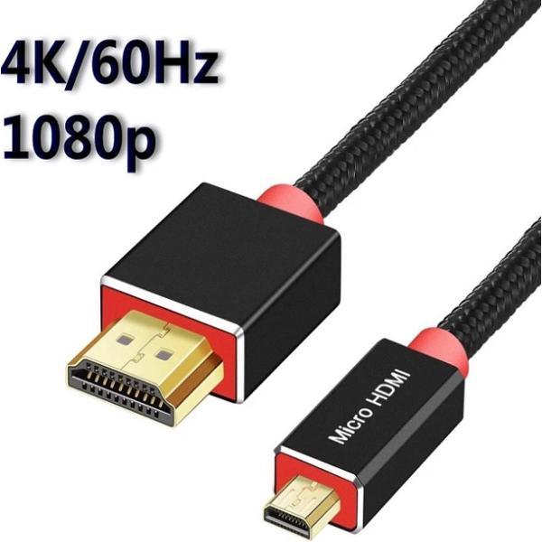 Professionele High Speed HDMI kabel - 1 meter - Gevlochten Kabel - Vergulde Aansluitingen - 4K - 60Hz