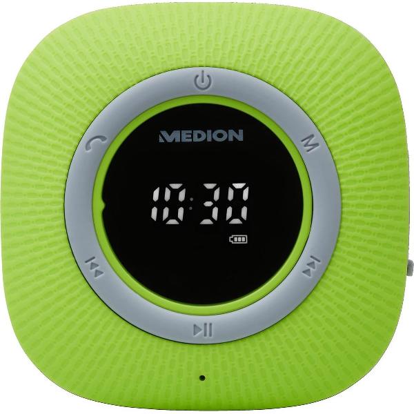 MEDION LIFE P66096 Bluetooth Douche Radio | LED-Display | FM radio | IPX6 waterdicht | 3 Watt RMS | Groen