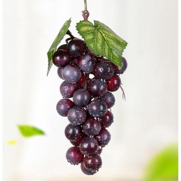 4 Trossen 36 Paarse Druiven Simulatie Fruitsimulatie Druiven PVC met Crème Grape Shoot Props