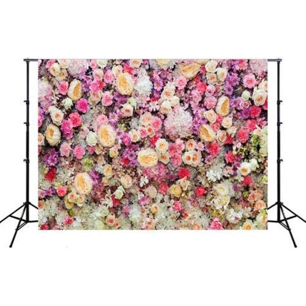 2.1mx 1.5m Flower Wall Simulation Rose Wedding Party Arrangement 3D Photography Achtergronddoek (H3)