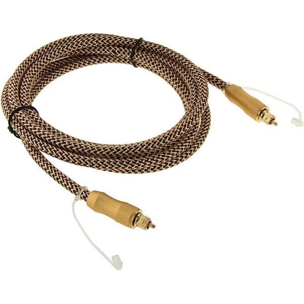 2 m lengte digitale audio glasvezelkabel Toslink M tot M, OD: 6.0 mm