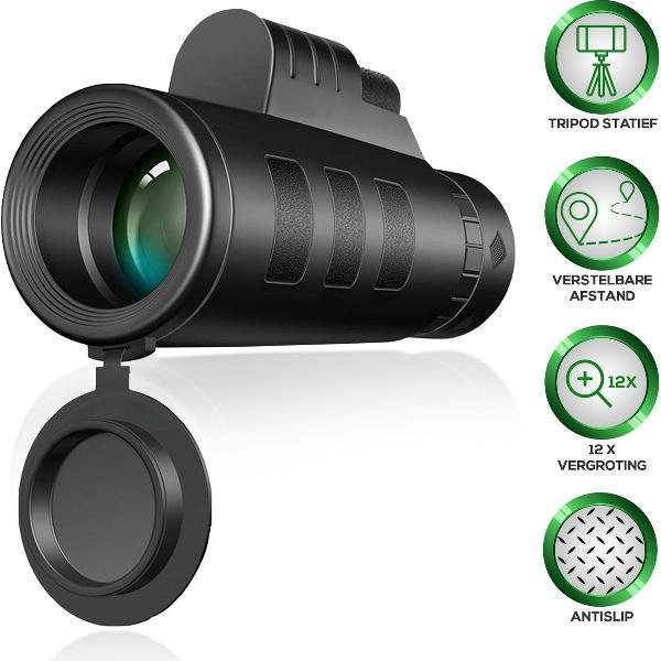 Monoculaire Verrekijker - Incl. Statief + - Monokijker - Zwart