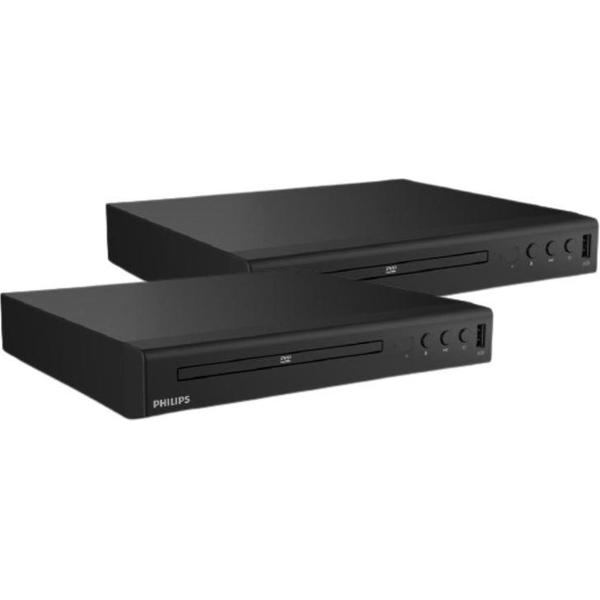 Philips - TWEE DVD-spelers - TAEP200 - met CD-ondersteuning en HDMI - Zwart