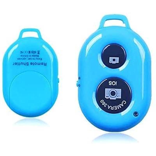 Bluetooth Remote Shutter foto Selfie afstandsbediening telefoon voor smartphone - Blauw