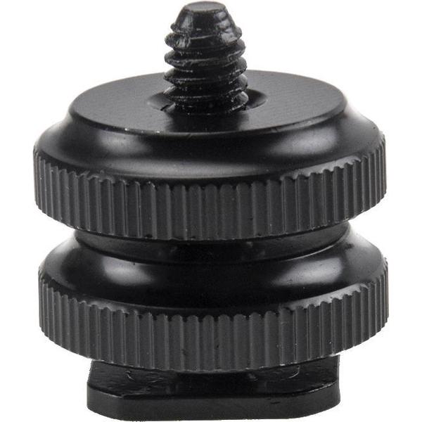 Versterkte flitsschoen aluminium 1/4 inch schroefadapter met dubbele moer voor DSLR-camera's, GoPro HERO9 Black / HERO8 Black / 7/6/5/5 sessie / 4/3 + / 3/2/1
