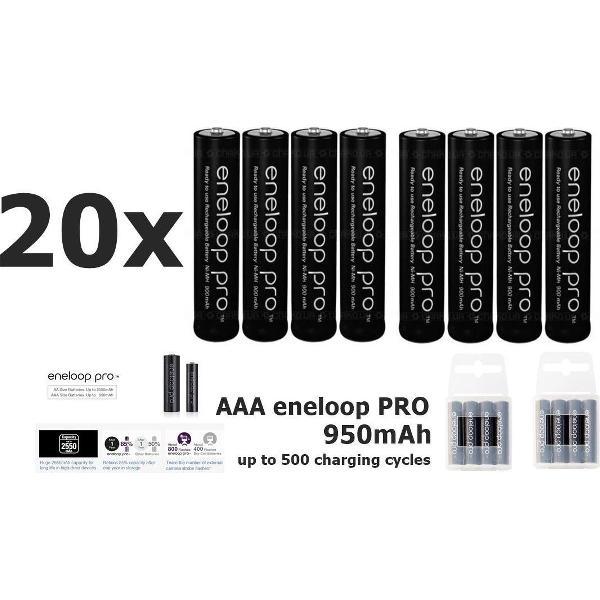 20 Stuks - Voordeelpak - AAA R3 Panasonic eneloop PRO Oplaadbare batterijen - 900mAh