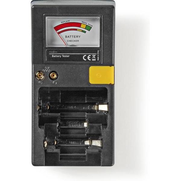 Nedis batterijentester voor AA-, AAA-, C-, D-, 9V- en knoopcelbatterijen
