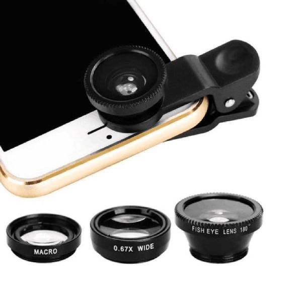 WiseGoods - Premium Smartphone Lens Kit - Clip On Lens Mobiele Telefoon - Groothoek Fisheye Lens - Micro/Macro - iPhone