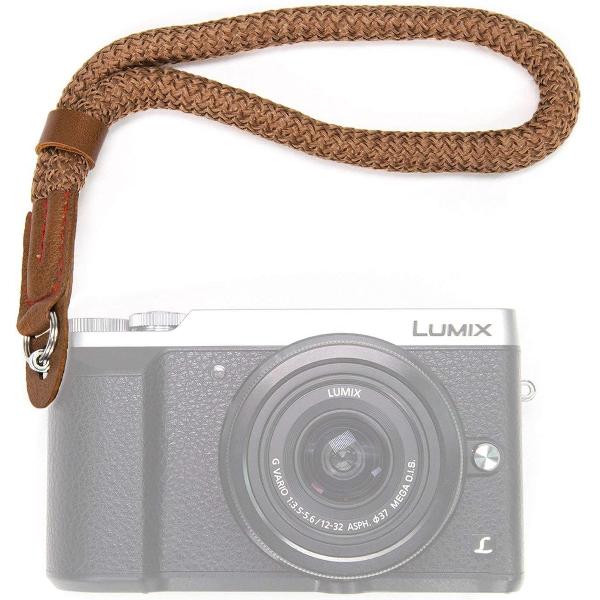 Katoenen Camera Polsband / Wrist Strap (Koffie)
