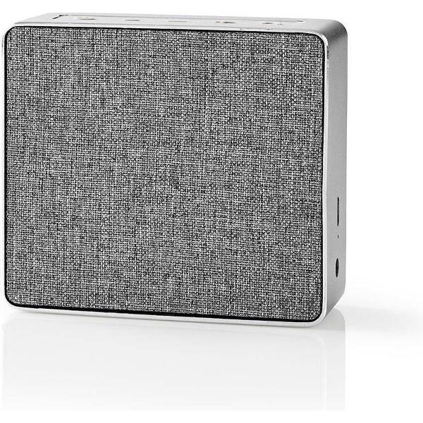 Nedis metalen Bluetooth speaker - 15W / lichtgrijs
