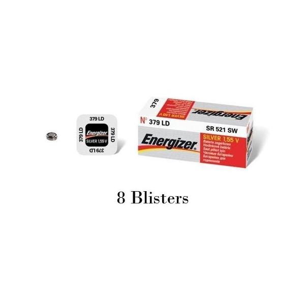 8 stuks (8 blisters a 1 stuk) Energizer 379 Knoopcel batterij Zilver-oxide 1.55 V