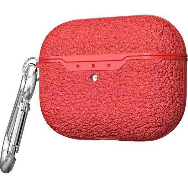 Mobigear Litchi Texture Rood voor Apple AirPods PRO