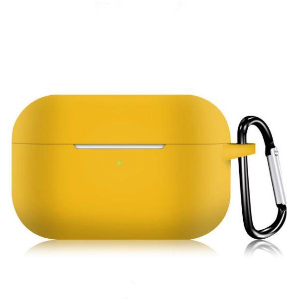 KELERINO. Siliconen Case voor Apple AirPods Pro - Met Haak - Geel
