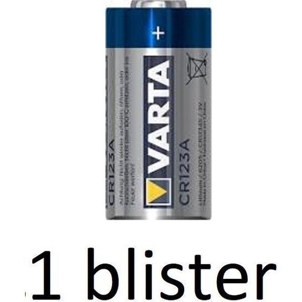 1 stuk (1 zakjes a 1 st) Varta Lithium CR123 3V minigrip