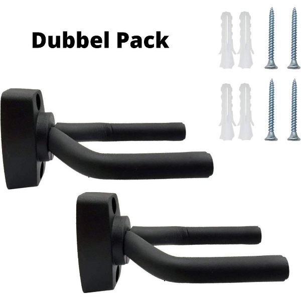 Twee stuks - Dubbel pack - Gitaar Wandbeugel – Muurbeugel – Gitaar standaard – Hanger – Haak – Wandsteun - Guitar Stand – Viool – Basgitaar - Ukelele - muurhaak