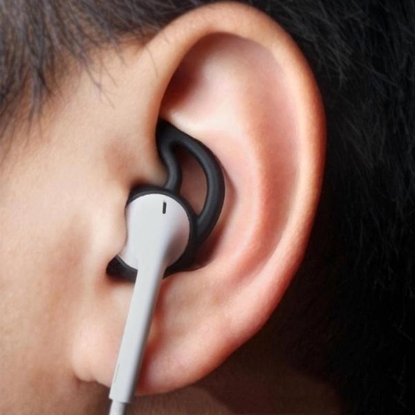 Xccess Silicone Earbuds with Ear Hook Apple Earpod/Airpod Black