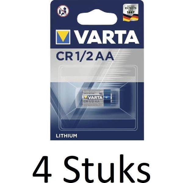 4 Stuks (4 Blisters a 1 st) Varta lithium 1/2 AA 3v
