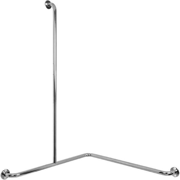 Badkamer glijstang/hoekhandgreep 3 flenzen 110x75x75 RVS gepolijst