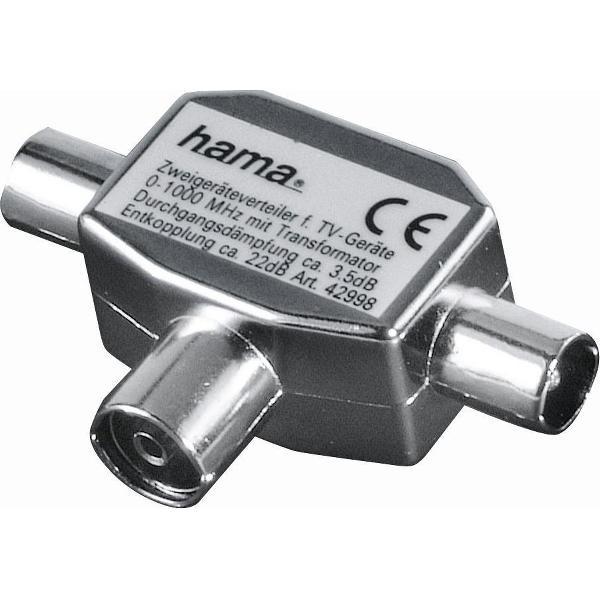 Hama Coax antenne splitter voor TV aluminium