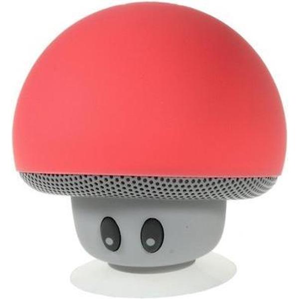 Draadloze bluetooth speaker paddenstoel rood mushroom