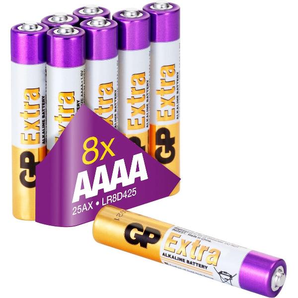 GP Extra Alkaline batterijen AAAA batterij 1.5V - 8 stuks