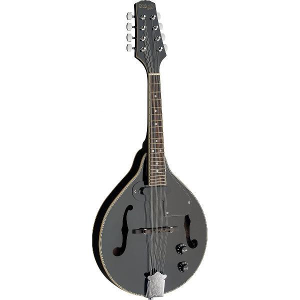 Stagg M50E BLK zwarte 8-snarige elektro-akoestische bluegrass mandoline