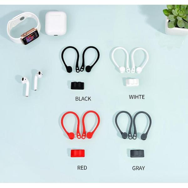2 in 1 Oorhaakjes en polspassing voor Apple AirPods & iWatch - Earhooks - Grijs
