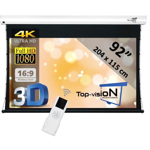 TAB-tensioned elektrisch projectiescherm met afstandsbediening - 92