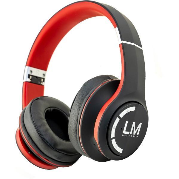 Louise&Mann Peak - Draadloze Over-Ear koptelefoon - Zwart/Rood