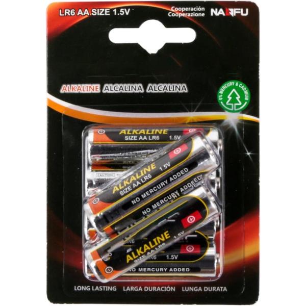 Batterij - Aigi Baty - AA/LR06 - 1.5V - Alkaline Batterijen - 6 Stuks - BES LED