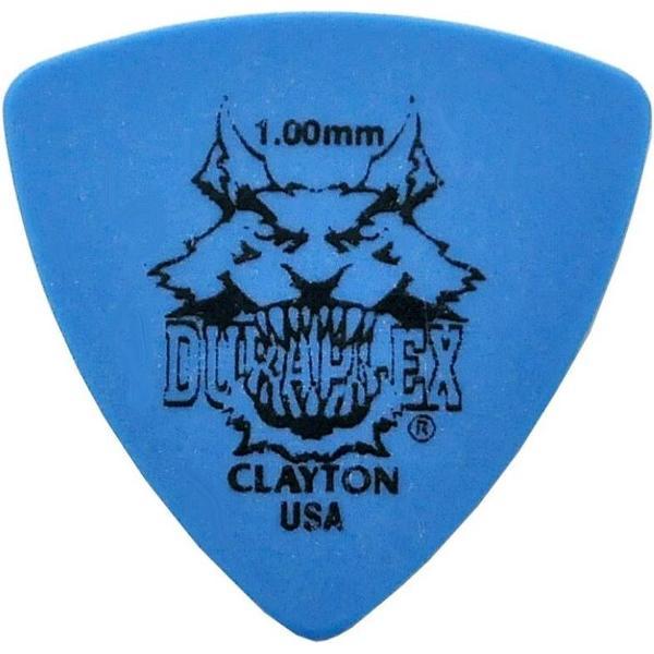 Clayton Duraplex rounded triangle plectrums 1.00 mm 6-pack