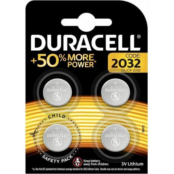 Duracell CR-2032 Lithium-Knoopcelbatterijen 3V 4 Stuks