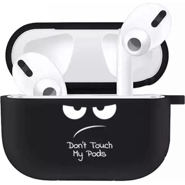 Trendy siliconen bescherm case / hoesje voor Apple Airpodspro / don’t touch my pods / softcase / goede bescherming