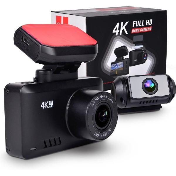 Zynos 4k Ultra HD Dashcam Voor Auto - Voor En Achter - WiFi en GPS