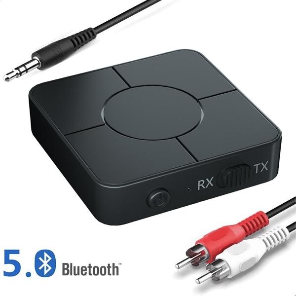 Bluetooth Transmitter & Receiver 2 in 1 - 3.5MM AUX / RCA - Bluetooth Zender - Bluetooth Ontvanger - Bluetooth Transmitter - Bluetooth Receiver - BT 5.0