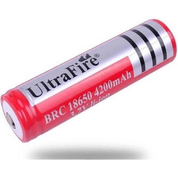 2x Ultrafire 18650 3.7V 4200mAh Rechargeable Lithium Battery - Red