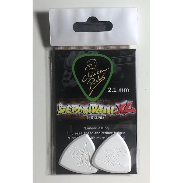 2-Pack ChickenPicks Bermuda III XL 2.1 mm - The Bass Pick