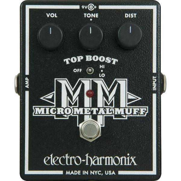 Electro Harmonix, Micro Metal Muff top boost, effectpedaal voor elektrische gitaar