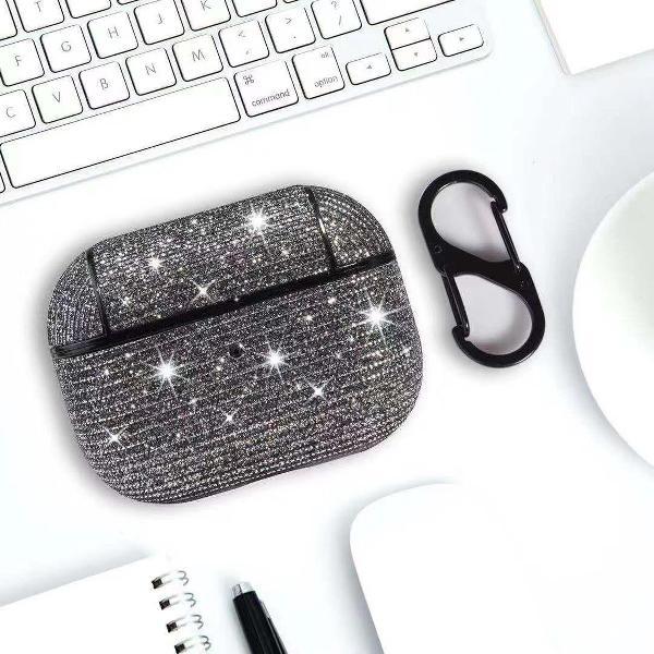 AirPods pro hoesje glitter grijs - AirPods Pro case