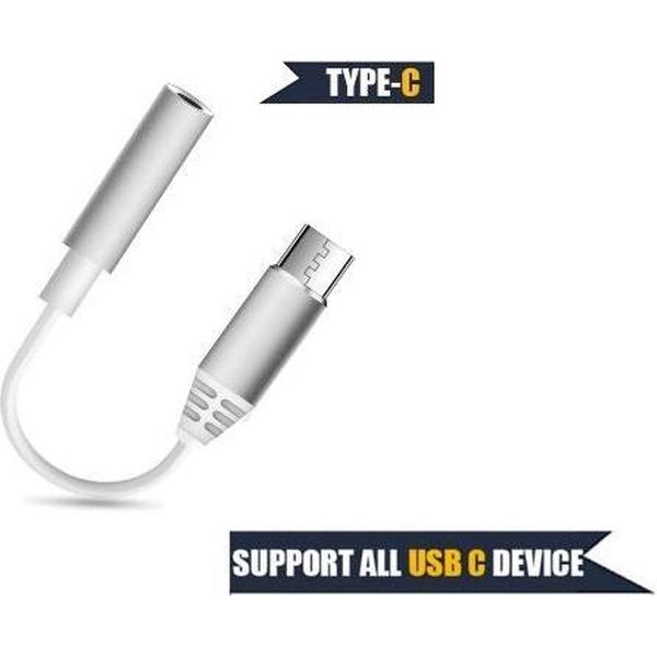 2 in 1 Type C Naar 3.5 MM Hoofdtelefoon Audio Adapter & Splitter zilver Voor Samsung S20 Ipad Pro 2018 Xiaomi huawei en Samsung S20 Note 10 plus Oneolus7 proAlle Type-C Bellen