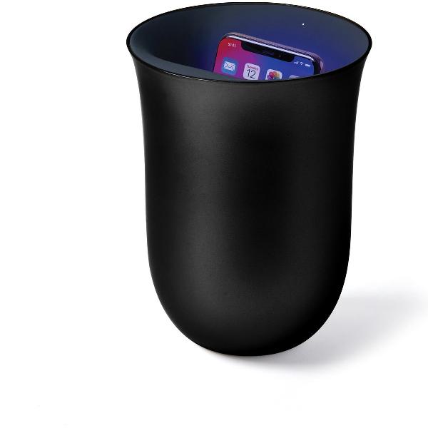 Lexon Oblio Draadloos Oplaadstation Zwart | Smartphone | UV ontsmettend