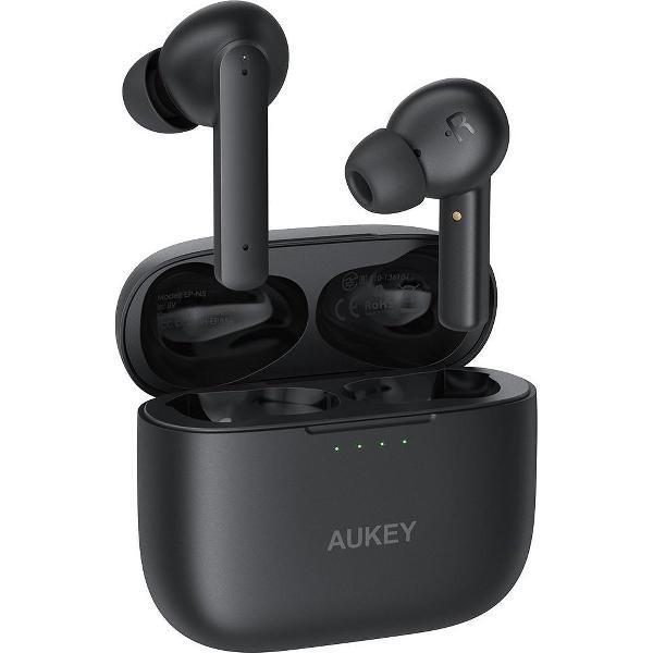 Aukey Draadloze In-ear Oordopjes - Met Ruisonderdrukking - 7 uur Speeltijd - Zwart