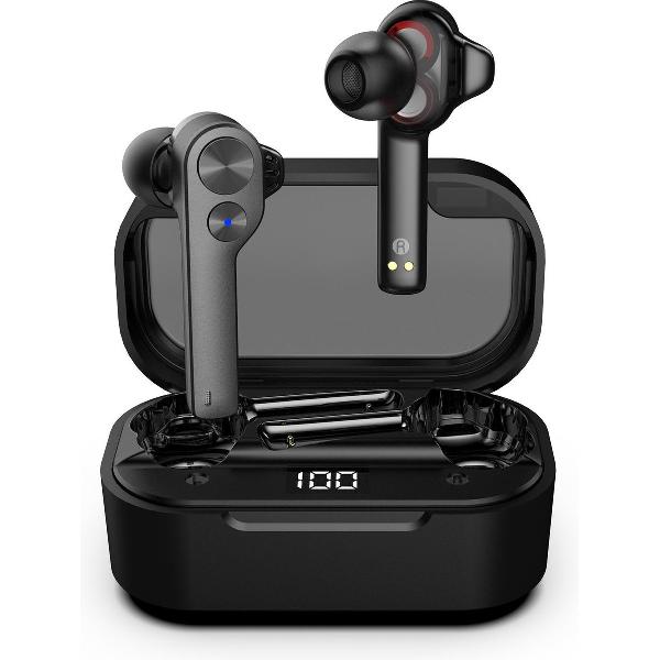 UiiSii TWS808 Volledig Draadloze Oordopjes Earbuds- In-ear Bluetooth Draadloos - Met Oplaadcase Batterijweergave - Zwart