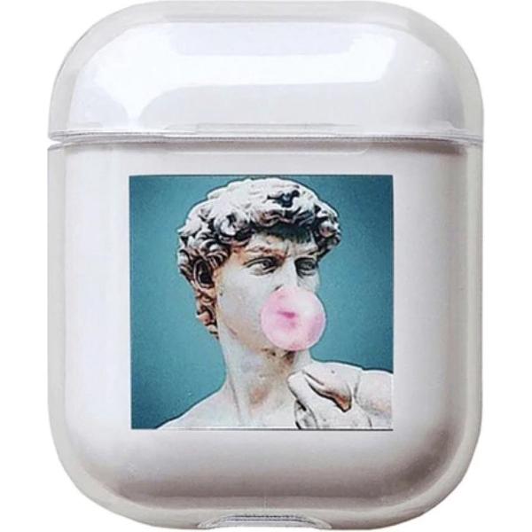 Airpods Case Hoesje voor Apple Airpods 1 en 2 - Bubblegum David - AirCase