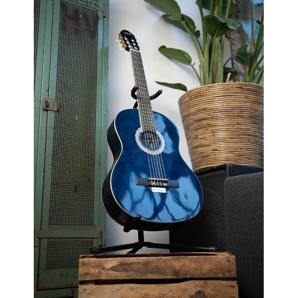 Bluetooth speaker - gitaar classic - blauw hoogglans - 4/4 - industrieel