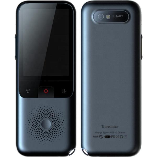Vertaalcomputer - Muama Enence - Vertaal Apparaat - Draagbare Vertaler - Zwart - Slimme Directe Vertaler - 138+ Talen - Met Scherm - Lange Batterijduur